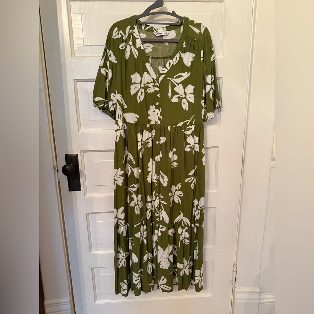 Sonoma Green Sundress Short Sleeve